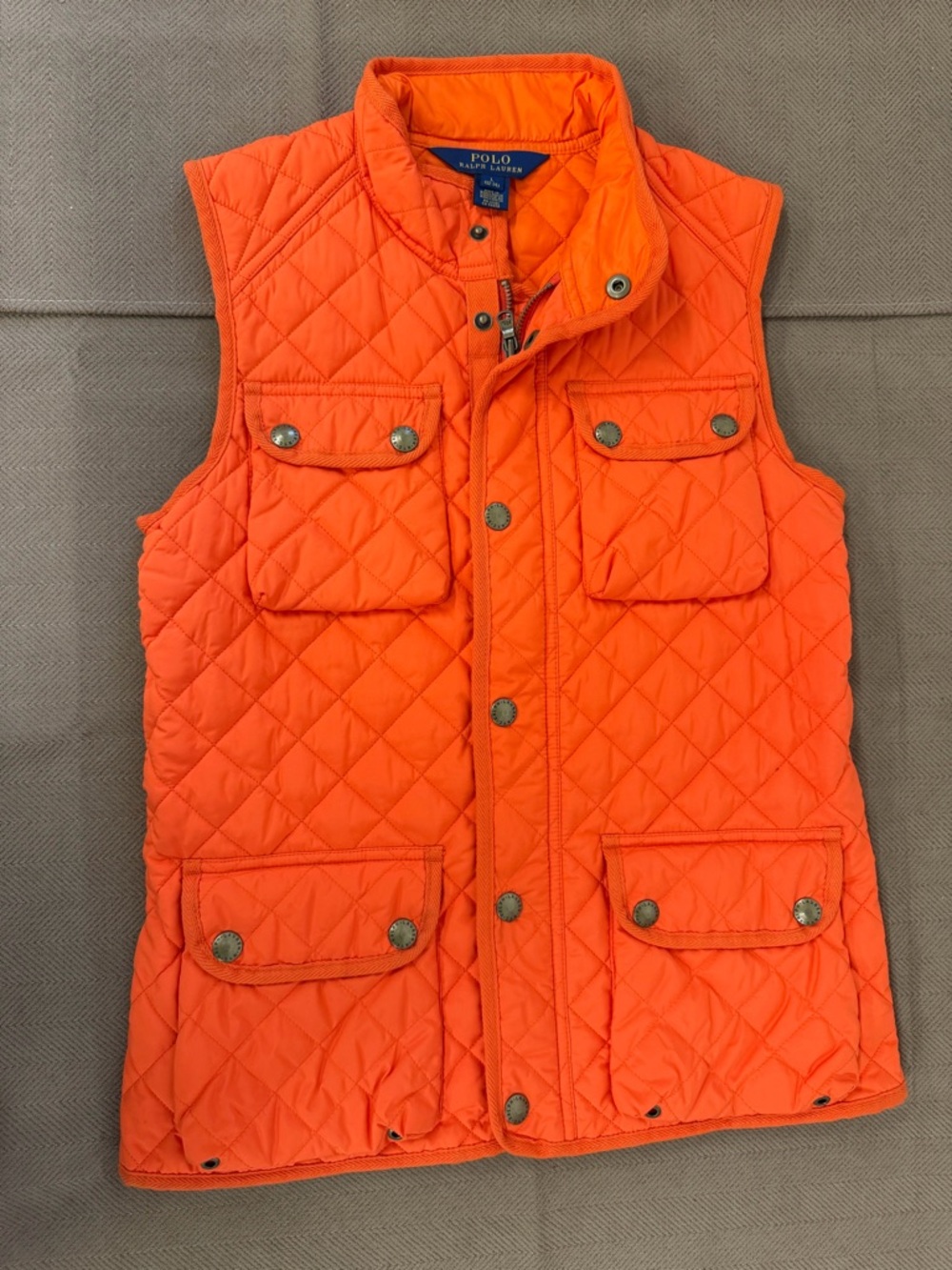 Ralph Lauren Orange Quilted Kids Vest